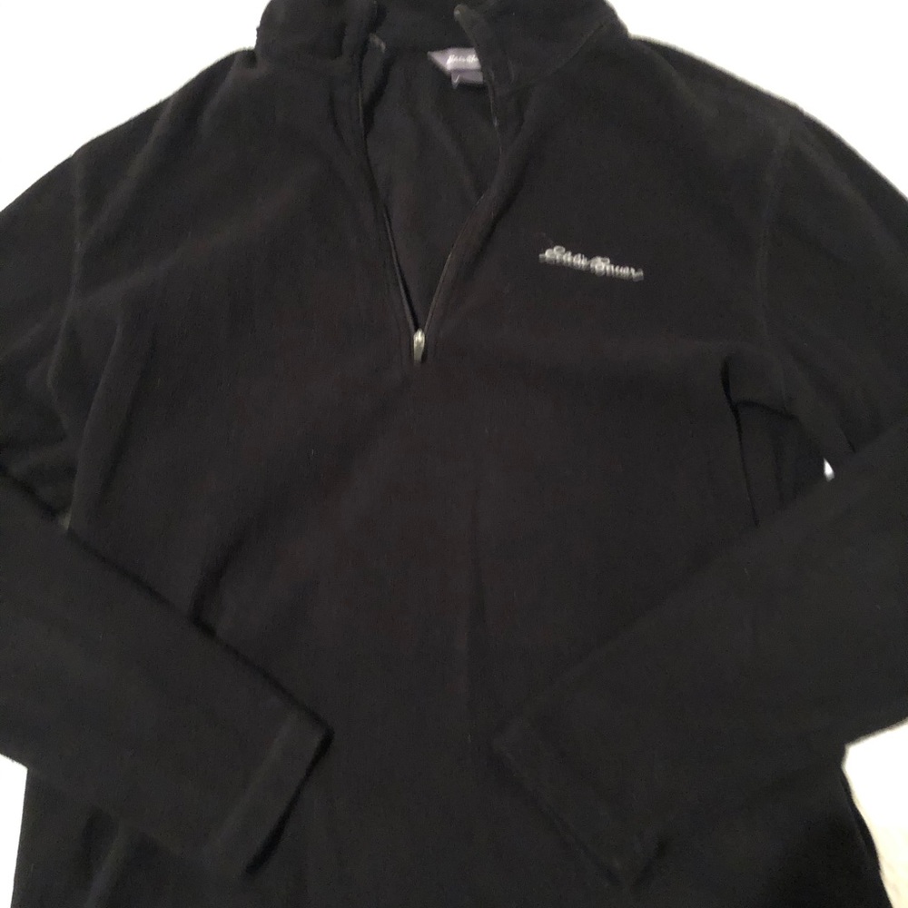 Eddie Bauer Fast Fleece Quarter Zip Pullover Black